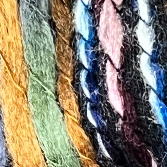 Katherine New York Multicolor Woven Yarn 3D Blazer Velvet Trim Womens Size M - Picture 3 of 11